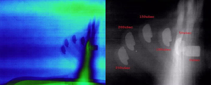 Flash X-ray false color image